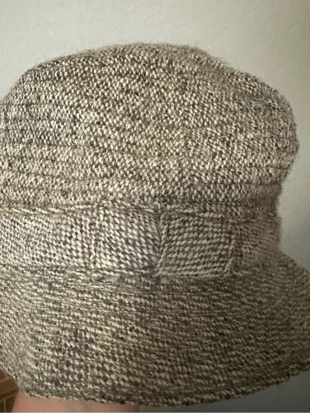 Vintage Bucket Hat Tweed in Beige and Taupe